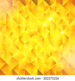Abstract golden triangular vector background