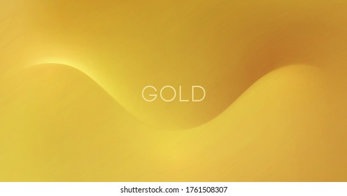 Abstract golden vector background, for design brochure, website, flyer. Smooth gold wallpaper for certificate, presentation, landing page. Neumorphism style