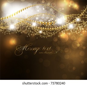 Abstract Golden Vector Background. eps10