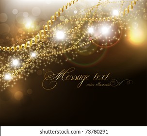 Abstract Golden Vector Background. eps10