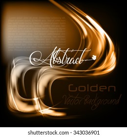 Abstract golden vector background. The expressive festive yellow frame - Shutterstock ID 343036901