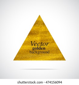 Abstract Golden Vector Triangle Background