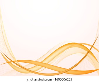 Resumen de la decoración de fondo de olas doradas ilustración de diseño