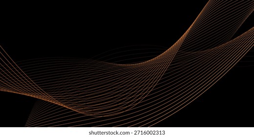 Fondo abstracto de la línea de la onda de oro, patrones labrables minimalistas con líneas finas y Elementos simples., fondo Abstractas del oro y fondo moderno cuadrado y dinámico de las ondas,	
