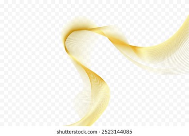 Abstract Golden Wave Lines Vector Illustration Background