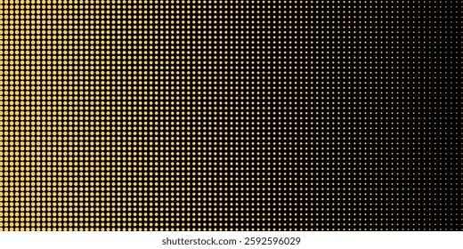 Abstract golden wave of particles on black background. vector