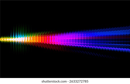 Abstract golden wave pattern creates dynamic visual flow in a dark background during late evening