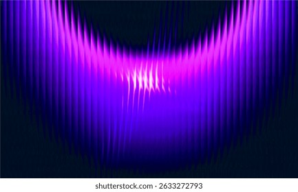 Abstract golden wave pattern creates dynamic visual flow in a dark background during late evening