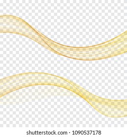 Abstract Golden waves.A set of waves.