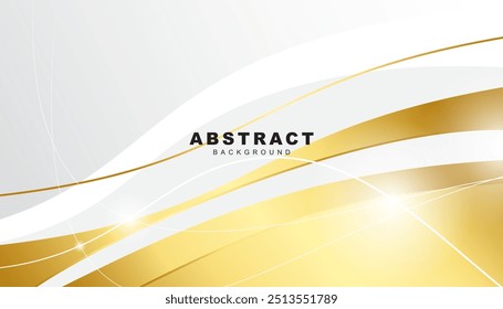 Abstract golden wavy background vector