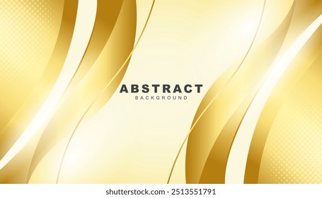 Vetor de fundo ondulado dourado abstrato