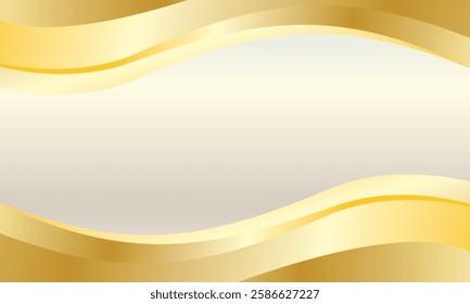Abstract golden wavy background vector