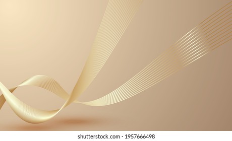 Abstract golden wavy light abstract texture texture background 