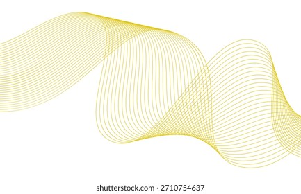 Fondo Abstractas de líneas onduladas doradas, composición moderna de líneas paralelas