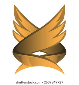 Abstract Golden Wings A Symbol of Freedom, Flight, and Soaring Aspirations
