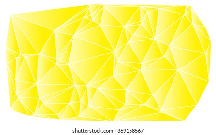 Abstract golden yellow background consisting of triangles. Vector art.