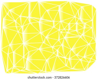 Abstract golden yellow background consisting of triangles. Vector art.