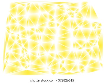Abstract golden yellow background consisting of triangles. Vector art.