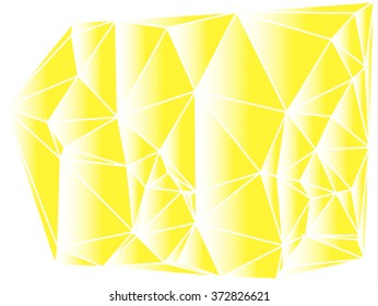 Abstract golden yellow background consisting of triangles. Vector art.
