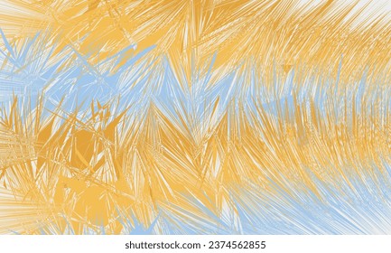 
fondo abstracto de líneas gruesas de plumas azules amarillas de color amarillo