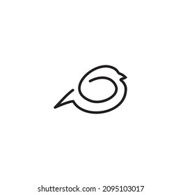 Abstract goldfich vector line art
