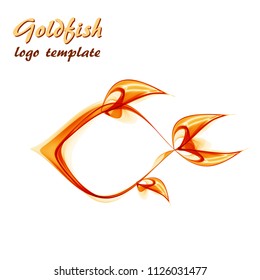 Abstract goldfish logo template