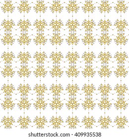 Abstract gold-yellow pattern. Seamless vector illustration. For design, wallpaper, textile