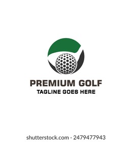 abstract golf championship logo symbol vector template