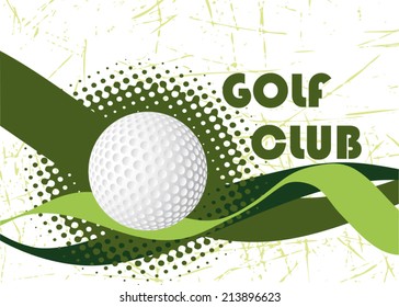 Abstract golf club banner