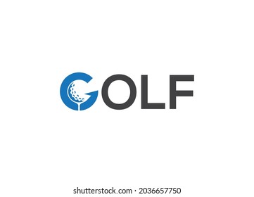 Resumen Diseño de logotipo moderno con tipografía de emblema de golf