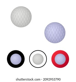 Abstract Golf Icon Illustration Flat Design