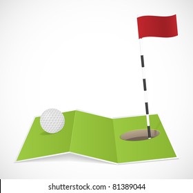 Abstract golf icon. Vector illustration.