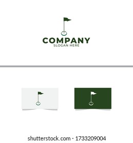 Abstract Golf Logo Design Vector Template