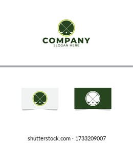 Abstract Golf Logo Design Vector Template