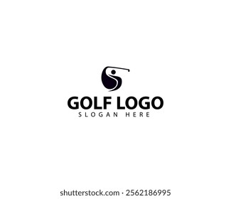 Abstract Golf logo simple clean and elegance