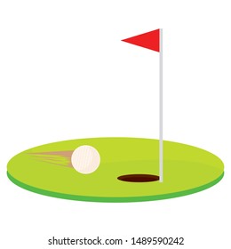 abstract golf object on a white background, vector illustration design