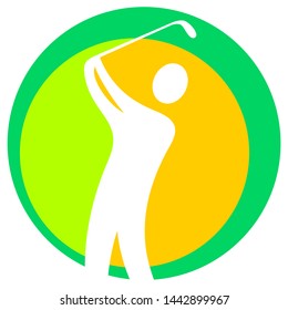 Abstract golf player vector illustration