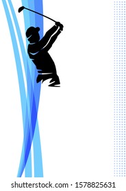 abstract golf sport poster vector illustration