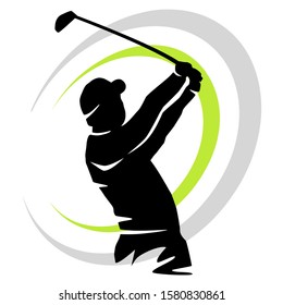 abstract golf sport vector illustration