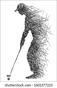 abstract golf sport vector illustration