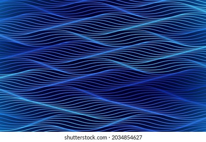 Abstract gometric line pattern  blue lines waves background