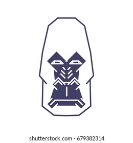 Abstract Gorilla Head lineart on White Backround. Vector illustration