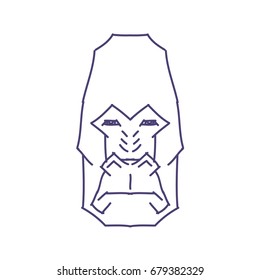 Abstract Gorilla Head lineart on White Backround. Vector illustration