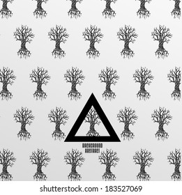 Abstract  gothic sacral illustration with polygon,  crystal design element, symbol, sign for tattoo