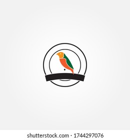 Abstract Gouldian Fich Aviary Logo