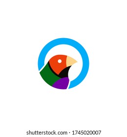 Abstract Gouldian Finch Logo Template