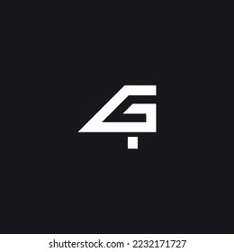 Resumen GP, PG, G, P Letras Logotipo Vector de iconos basado en el monograma inicial.