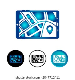 Abstract GPS on Screen Icon Set