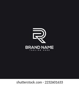 Resumen del Vector de iconos de monograma inicial con el logotipo GR, RG, G, R Letters.