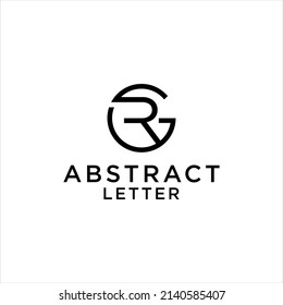 abstract GR RG logo design